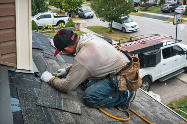 Professional Roofing technician working in Morgan, PA